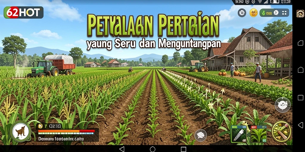 Tampilan gameplay yang menarik dan edukatif tentang bertani.