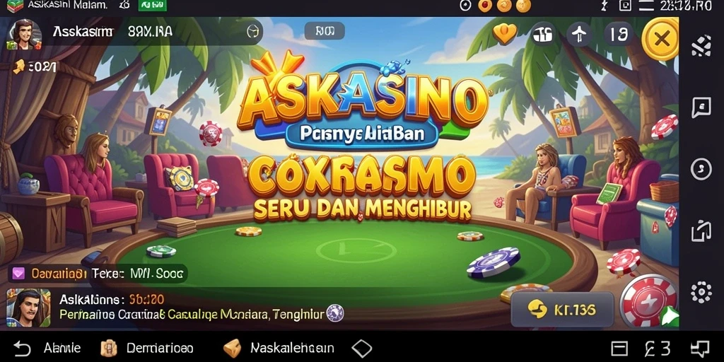Screenshot utama ASKASINO menampilkan aksi seru dalam permainan Casual.
