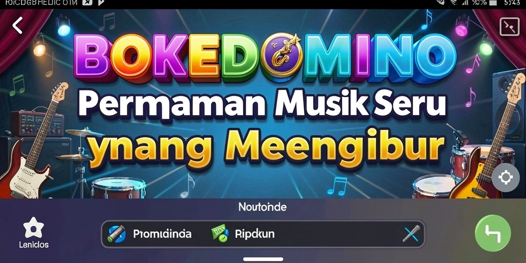 Tampilan gameplay BOKEDOMINO yang penuh warna dan energik.