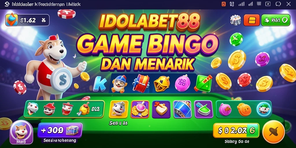 Tampilan seru gameplay Bingo di IDOLABET88.