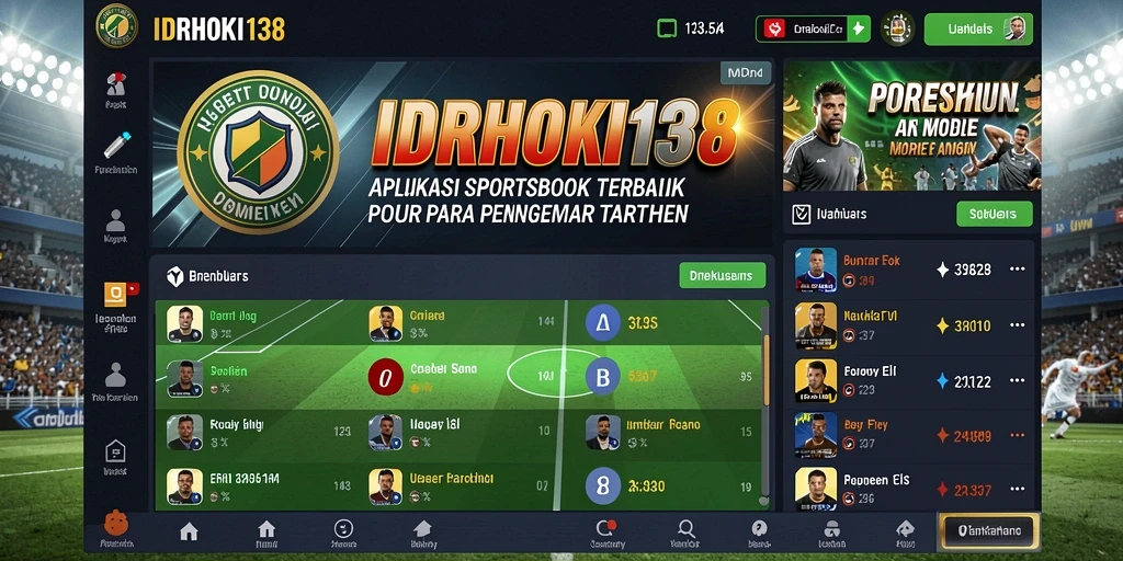 Tampilan screenshot utama IDRHOKI138 menampilkan antarmuka taruhan Sportsbook yang menarik.
