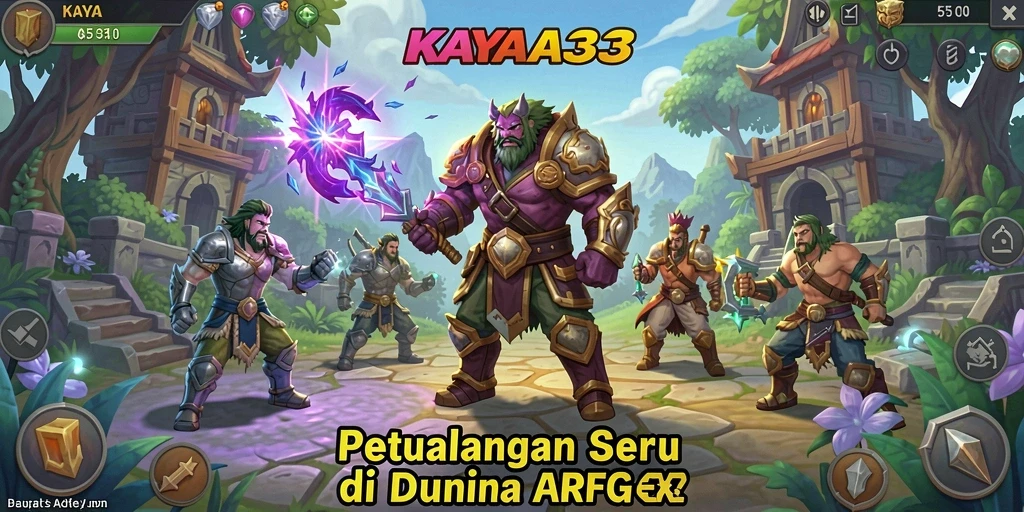 Tangkapan layar gameplay KAYA33 dengan aksi pertarungan ARPG yang intens.