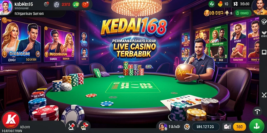 Tampilan gameplay KEDAI168 yang menakjubkan dan interaktif di Live Casino.
