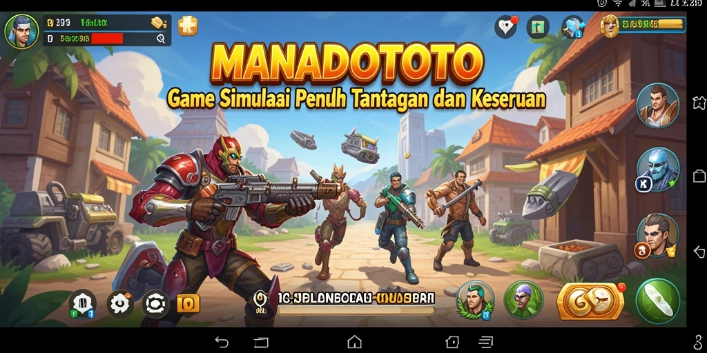 Screenshot utama MANADOTOTO menampilkan gameplay simulasi yang mengasyikkan.
