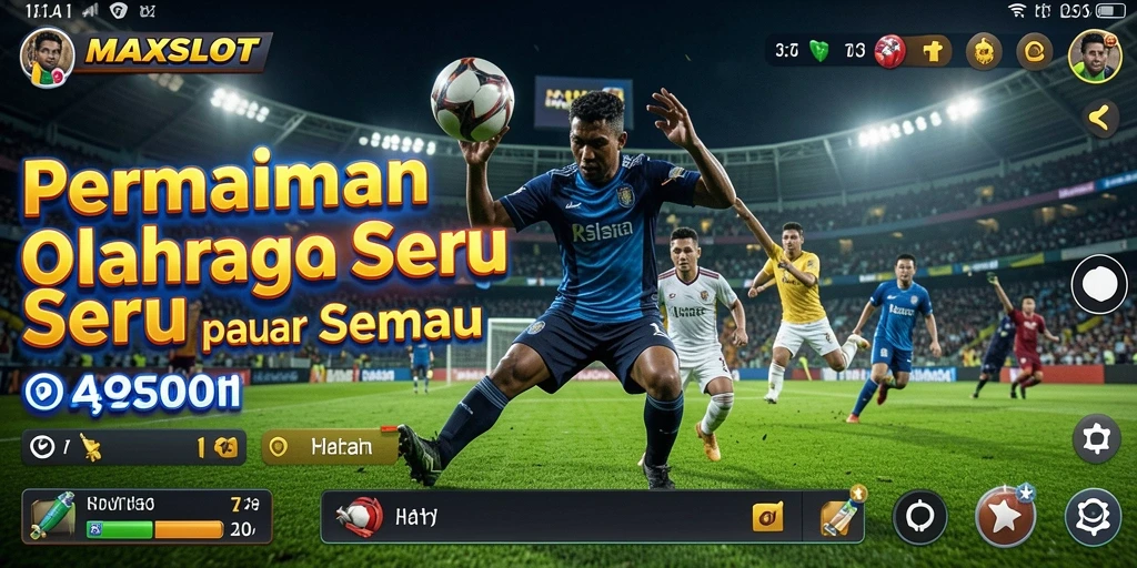 Screenshot gameplay seru dari MAXSLOT yang menampilkan aksi olahraga intens.