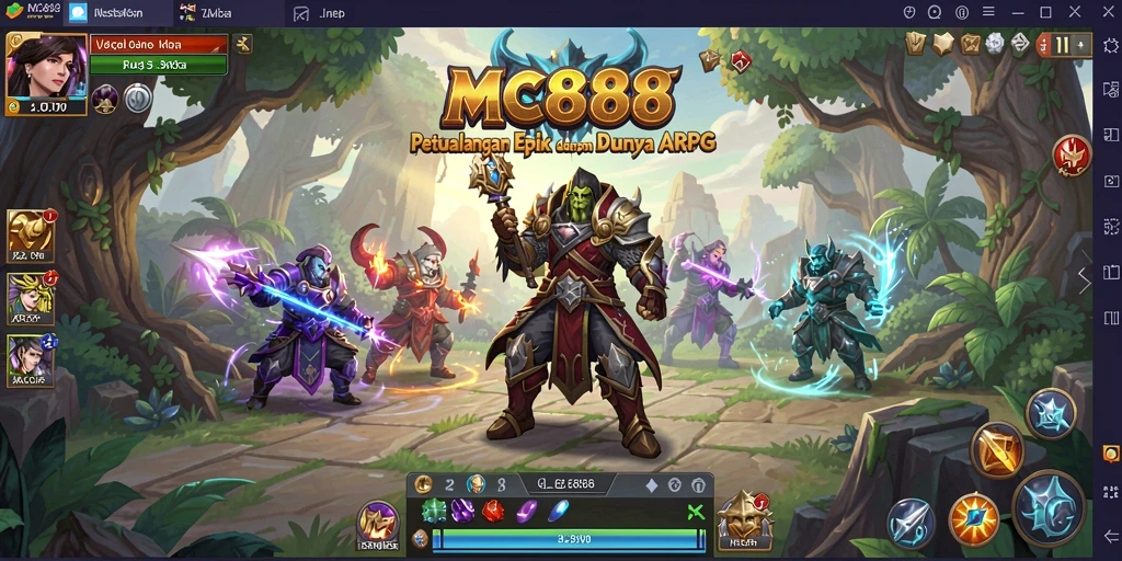 Tampilan gameplay ARPG yang menarik dalam MC888.