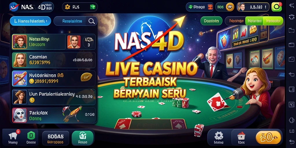 Tangkapan layar gameplay NASA4D yang memukau dalam permainan Live Casino.