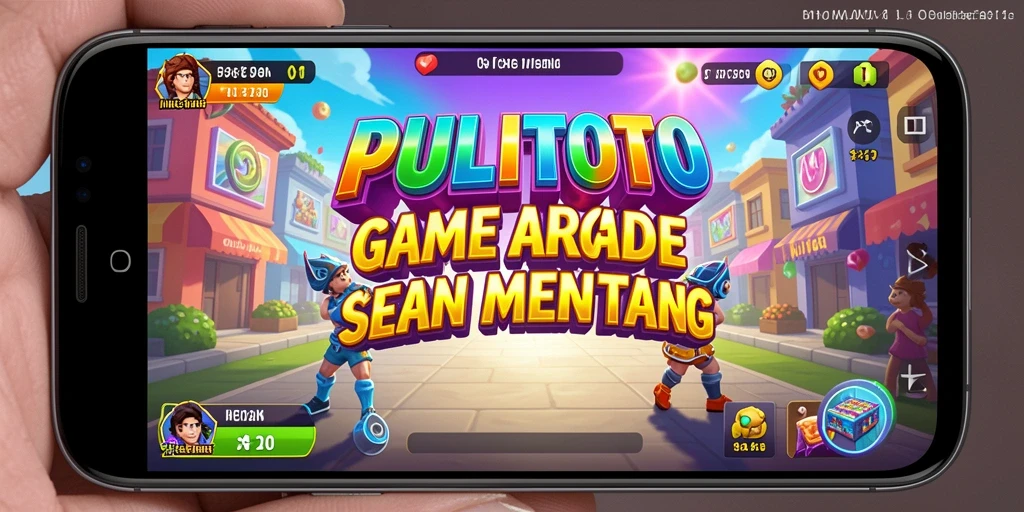 Screenshot PULITOTO menampilkan aksi seru dalam gameplay Arcade.