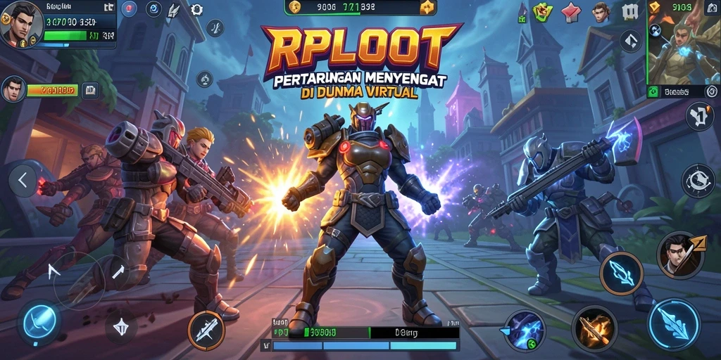 Tampilan gameplay RPLOOT saat pertarungan seru dan mendebarkan