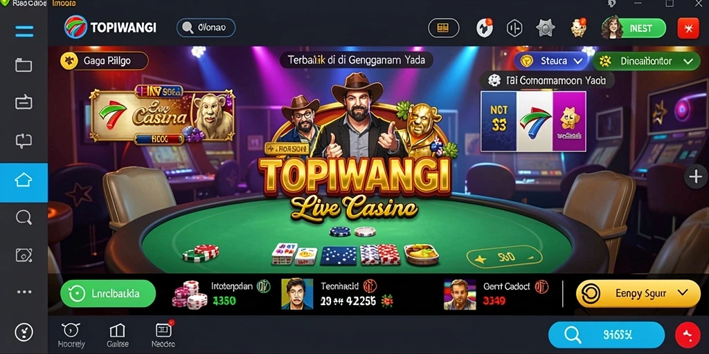 Screenshot gameplay Live Casino yang menampilkan dealer profesional dan interaksi langsung.